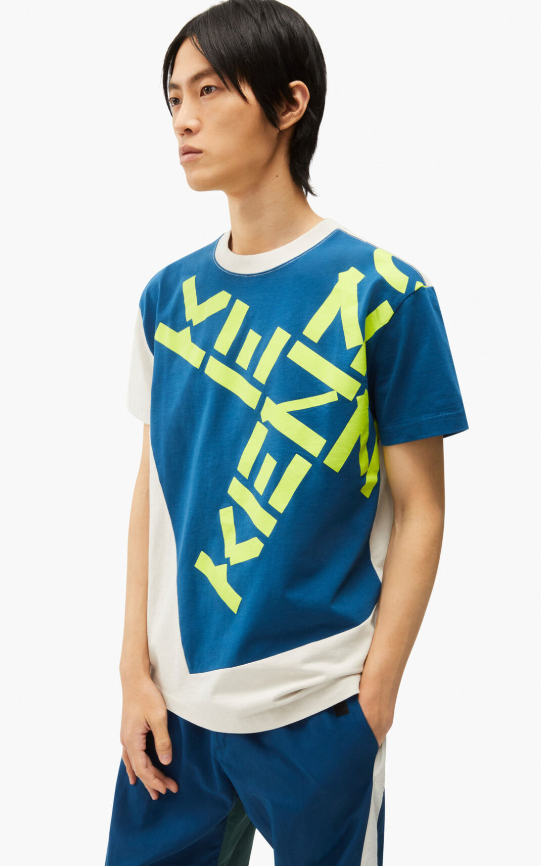 Kenzo Sport Big X T Shirt Dark Blue For Mens 5873ZQKDW